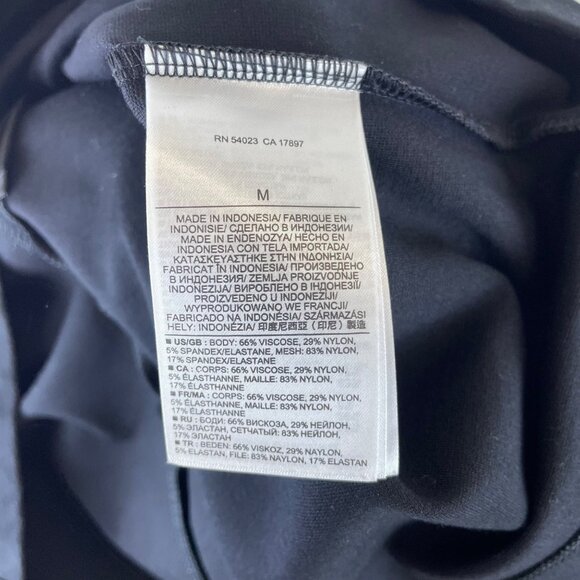 Banana Republic Womens Black Sleeveless Mesh Contrast Back Zip Blouse Size M - Picture 6 of 7